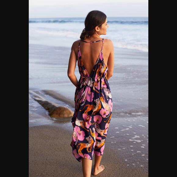 NWT Anthropologie Claire Colin Midi Dress - Medium Petite - Picture 3 of 8